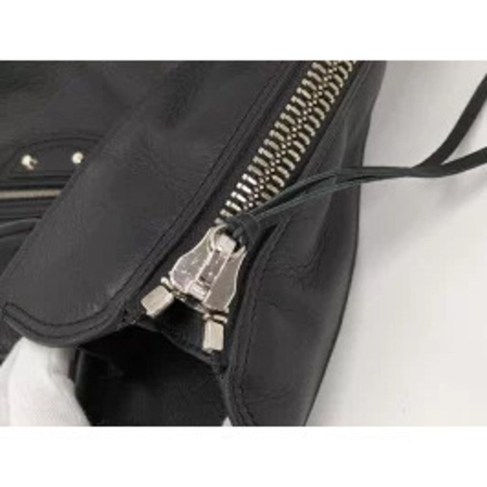 BALENCIAGA The Paper Handbag Leather Black - Picture 6 of 9